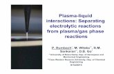 Plasma-liquid interactions: Separating electrolytic ...prumbach/conf/ESA_2013.pdf · slide 2 ! P. Rumbach 6/12/2013! Plasma-Water Interactions X. Lu et al, Plasma Sources Sci. Tech.,