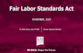 Fair Labor Standards Act - New Mexico State University · 2019-11-18 · The Fair Labor Standards Act (FLSA) is a federal law administered by the Department of Labor. Specifically,