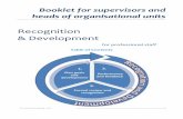 Recognition & Development - Current staff Recognition & Development for professional staff Table of