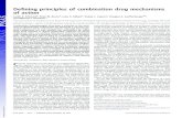 Deﬁning principles of combination drug mechanisms of action · Deﬁning principles of combination drug mechanisms of action Justin R. Pritcharda, Peter M. Brunoa, Luke A. Gilberta,