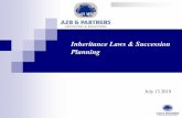 Inheritance Laws & Succession Planningaicas.in/document/Succession-Planning-(AZB)-120719.pdf · 2019-07-15 · Key Inheritance Laws Intestate / non-testamentary succession: Hindu,