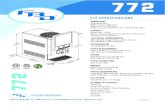 772 SPECIFICATIONS Details.pdffrozen beverage dispenser in the world. Featuring an improved capacity and refrigeration system, the 77X is able to ... brighter merchandising. ... menu