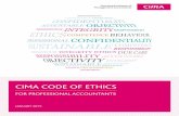 CIMA CODE OF ETHICS - Code of Ethics.… · of the CIMA Code of Ethics and apply the most restrictive provisions. If a member cannot resolve an ethical issue by following this Code