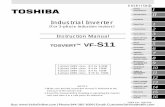 Toshiba VF-S11 Drives Detailed Instruction Manuala service call Inspection and maintenance Warranty Disposal of the inverter NOTICE 1.Make sure that this instruction manual is delivered