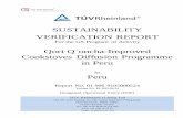 Qori Q´oncha-Improved Cookstoves Diffusion …...SUSTAINABILITY VERIFICATION REPORT For the GS Program of Activity Qori Q´oncha-Improved Cookstoves Diffusion Programme in Peru In