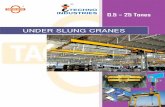 UNDER SLUNG CRANES - Techno Ind · 2019-04-18 · most Under Slung Cranes are Single Girder design, although we offer a double girder option. Techno Industries Manufactures a standard