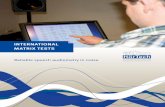 INTERNATIONAL MATRIX TESTS - hoertech.deTo check the result of hearing device provision in free field using the matrix test (after sufficient training), the speech reception threshold