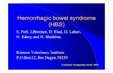 Hemorrhagic bowel syndrome (HBS) - משרד החקלאות Units/Veterinary... · 2016-02-29 · Hemorrhagic bowel syndrome (HBS) Evaluated nationally for the first time during the