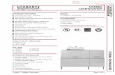 CRS66A DISHWASHER - Hobart701 S Ridge Avenue, Troy, OH 45374 1-888-4HOBART • Page 12of12 F-39952 – CRS66A Dishwasher As continued product improvement is a policy of Hobart, speciﬁcations