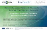 Patient-Powered Research Networks for Relative ......Original research was conducted in only two articles: a survey of PPRN PIs and a comparative effectiveness study First author Author