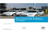 2017 Community Energy & Greenhouse Gas Emissions Inventory · being used for reporting on overall progress are: 1990 – the baseline year used for the Province of Ontario’s greenhouse