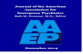 Journal of the American Association for Emergency Psychiatry · 3. Emergency Psychiatry . Journal of the American Association for Emergency Psychiatry We invite all members and colleagues