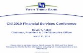 Citi 2010 Financial Services Conference - Fifth Third Bank · 2018-04-11 · Fifth Third Bank | All Rights Reserved Citi 2010 Financial Services Conference Kevin T. Kabat Chairman,