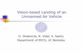 Vision-based Landing of an Unmanned Air Vehiclekosecka/ICRA04/lecture7_landing.pdf · Vision-based Landing of an Unmanned Air Vehicle O. Shakernia, R. Vidal, S. Sastry Department