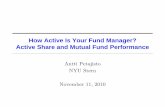 How Active Is Your Fund Manager? Active Share …morningstardirect.morningstar.com/clientcomm/active2ind...How Active Is Your Fund Manager? Active Share and Mutual Fund Performance