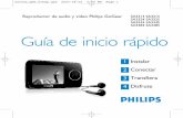 SA33 series Spanish quick start guide Conecte el reproductor al ordenador mediante el cable USB suministrado. 2 Ejecute Philips MediaConverter. 3 En la opción Convertir a: de la parte