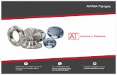 AWWA Flanges - Aceros y Tuberias...All dimensions are in inches. Pressure rating at atmospheric temperature i s 175 psi for sizes 12” and under and 150 psi for sizes 14” and up.