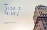 Unclaimed Property...2018/05/24  · —Unclaimed/Abandoned Property: Tangible or intangible property that is held, issued or owing in the ordinary course of business and which remains
