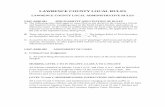 LAWRENCE COUNTY LOCAL RULES - IN.gov · 2020-03-05 · LAWRENCE COUNTY LOCAL RULES LAWRENCE COUNTY LOCAL ADMINISTRATIVE RULES LR47-AR00-001 APPLICABILITY AND CITATION OF RULES A.