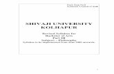 SHIVAJI UNIVERSITY KOLHAPUR. III...A] Orddinance and Regulations (As applicable to degree / progeramme ) B] Shivaji University, Kolhapur Revised Syllabus for Bachelor of Arts 1. TITLE:-