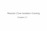 Reactor Core Isolation CoolingRCIC Barometric Condenser System • Prevents leakage from the turbine shaft seals and turbine exhaust casing drain. • May be manually started or it