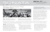 SONATA - Philadelphia Sinfonia · Winter 2017 Banner Anniversary Year for PSP Too! M ax Bruch’s Violin Concerto No. 1, one of the most popular violin concertos ... SONATA Continued
