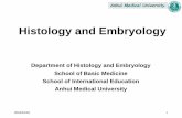 Histology and Embryology - ahmu.edu.cnjcyxy.ahmu.edu.cn/_upload/article/files/7d/9e/e5bb813d...Anhui Medical University Anhui Medical University 2016/10/19 28 Tissue collecting Fresh,
