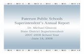 6-18-08 Annual Report [Read-Only] - Paterson Public …inet.paterson.k12.nj.us/departments/superintendent...2008/06/18  · • Data performance linked to instruction • Greater presence