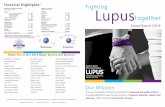 Financial Highlights* Fighting Lupus · Annual Report | 2018 Lupus Together ... The Walk to End Lupus Now™ is our largest fundraising event with over 800 ... offered free of charge
