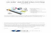 UV-AIRE AIR PURIFYING SYSTEM...in, and is responsible for, the installation and operation of HVAC appliances, who is experienced in such work, familiar with all the ... • Never operate
