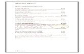Starter Menu - Thavathava.co.za/PDF/Thava-Menu-2016.pdf1 | P a g e Starter Menu Non – Vegetarian Starters Chilli Chicken R65 Chicken breast cubes pan fried with green peppers, red