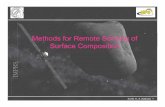 Methods for Remote Sensing of Surface CompositionSurface … · 2016-05-11 · Why remote sensing the surface composition? • In general, remote sensing is the only way to determine