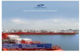 2013 THIRD QUARTER REPORT...2 Third Quarter Report 2013 Odfjell SE - Consolidated Highlights 3Q 2013 • EBITDA of USD 37 million, reflecting stable earnings both from chemical tankers