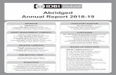 Abridged Annual Report 2018-19 · Abridged Annual Report 2018-19 3 Report of The Board of Directors of IDBI Mf Trustee Company Limited for the financial Year 2018-19 The Board of