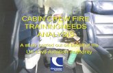 CABIN CREW FIRE TRAININGNEEDS ANALYSIS · 2008-11-25 · The fire training equips crew members to extinguish any fire visible in the cabin. Rating Average=0.91 Rating Average=0.75