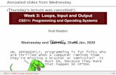 Annoated slides from Wednesday (Thursday's lecture was …niall/CS211/Week03/Week03.pdf.pdf · 2020-02-04 · for() Loops Recall... Algorithms Example Write a short C program that