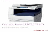 Fuji Xerox - DocuCentre-V C2265 / C2263-d... · 2019-08-20 · Fuji Xerox is engaged in the research and development of environment friendly cellulosic bio-based plastics. The newly