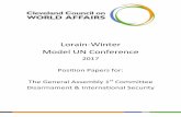 Lorain-Winter Model UN Conference - CCWALorain-Winter Model UN Conference 2017 Position Papers for: ... attempted to fire rockets at Afghanistan’s central airport at Kabul in order