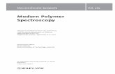 Modern Polymer Spectroscopy€¦ · Modern Polymer Spectroscopy Selected Contributions from the conference: ‘‘17th European Symposium on Polymer Spectroscopy (ESOPS 17)’’