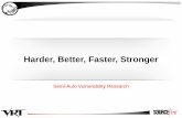 Harder, Better, Faster, Stronger Better, Faster... · 2020-02-23 · Harder, Better, Faster, Stronger Semi-Auto Vulnerability Research. 2 Professional Vulnerability Research