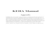 KEHA Manual - College of Agriculture, Food and Environment _2008... · 2008-12-11 · KEHA Manual Appendix Contents: This section contains many useful forms, certificates and information