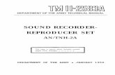 SOUND RECORDER- REPRODUCER SET · Changes in force C1, C2, C4, C6, C7, and C8 Change No. 8 TM 11-2583A C8 HEADQUARTERS DEPARTMENT OF THE ARMY Washington, D.C.,5 November 1973 SOUND