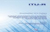 Technical characteristics for an automatic identification system … M.1371-5.pdf · 2016-06-28 · Recommendation ITU-R M.1371-5 (02/2014) Technical characteristics for an automatic