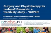 SUrgery and Physiotherapy for prolapsE Research: a ... · SUrgery and Physiotherapy for prolapsE Research: a feasibility study –‘SUPER’ Physiotherapy Research Foundation Award