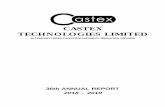 CASTEX TECHNOLOGIES LIMITED - mail.amtek.com · CASTEX TECHNOLOGIES LIMITED CIN: L65921HR1983PLC033789 36th ANNUAL REPORT 2018 – 2019 BOARD OF DIRECTORS & KMP’s Mr. Sanjay Chhabra