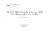 PCC RDA BIBCO Standard Record (BSR) Metadata Application ...€¦ · DCRM(B) 4B6.1-2). If a place of publication is known to be fictitious or incorrect, supply a correction in square