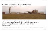 Owners of coal-fired Somerset power plant seek more tax breaks … · 2018-06-15 · Owners of coal-fired Somerset power plant seek more tax breaks – The Buffalo News 6/15/18, 358