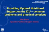 Providing Optimal Nutritional Support on the ICU common … · 2015-07-21 · ICU Nutritional Support •ACCEPT study showed improved ICU survival when evidence based nutrition guideline