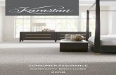CONSUMER ASSURANCE WARRANTY BROCHUREthen enjoy the beauty of your Karastan carpet or area rug, secure in the knowledge that your investment is guaranteed. Effective March 2018 i TABLE