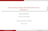 Fluctuations from the Semicircle Law Lecture 1Fluctuations from the Semicircle Law Lecture 1 Ioana Dumitriu University of Washington Women and Math, IAS 2014 May 20, 2014 Ioana Dumitriu